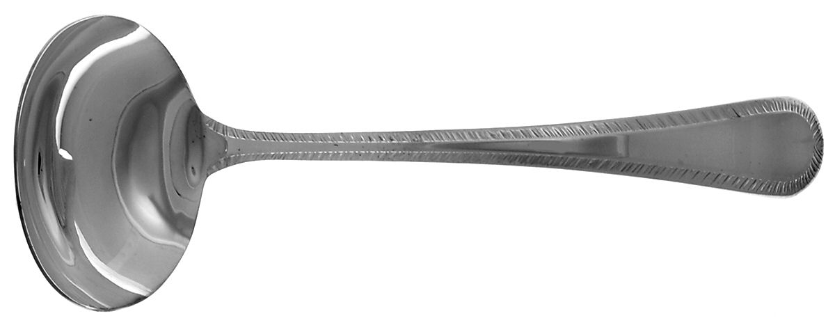 Feather Edge (Silverplate) Solid Gravy Ladle by Sheffield Original-1