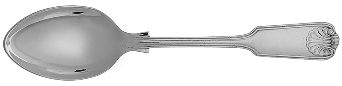 Fiddle-Thread and Shell (Silverplate) Teaspoon by Sheffield Original-1