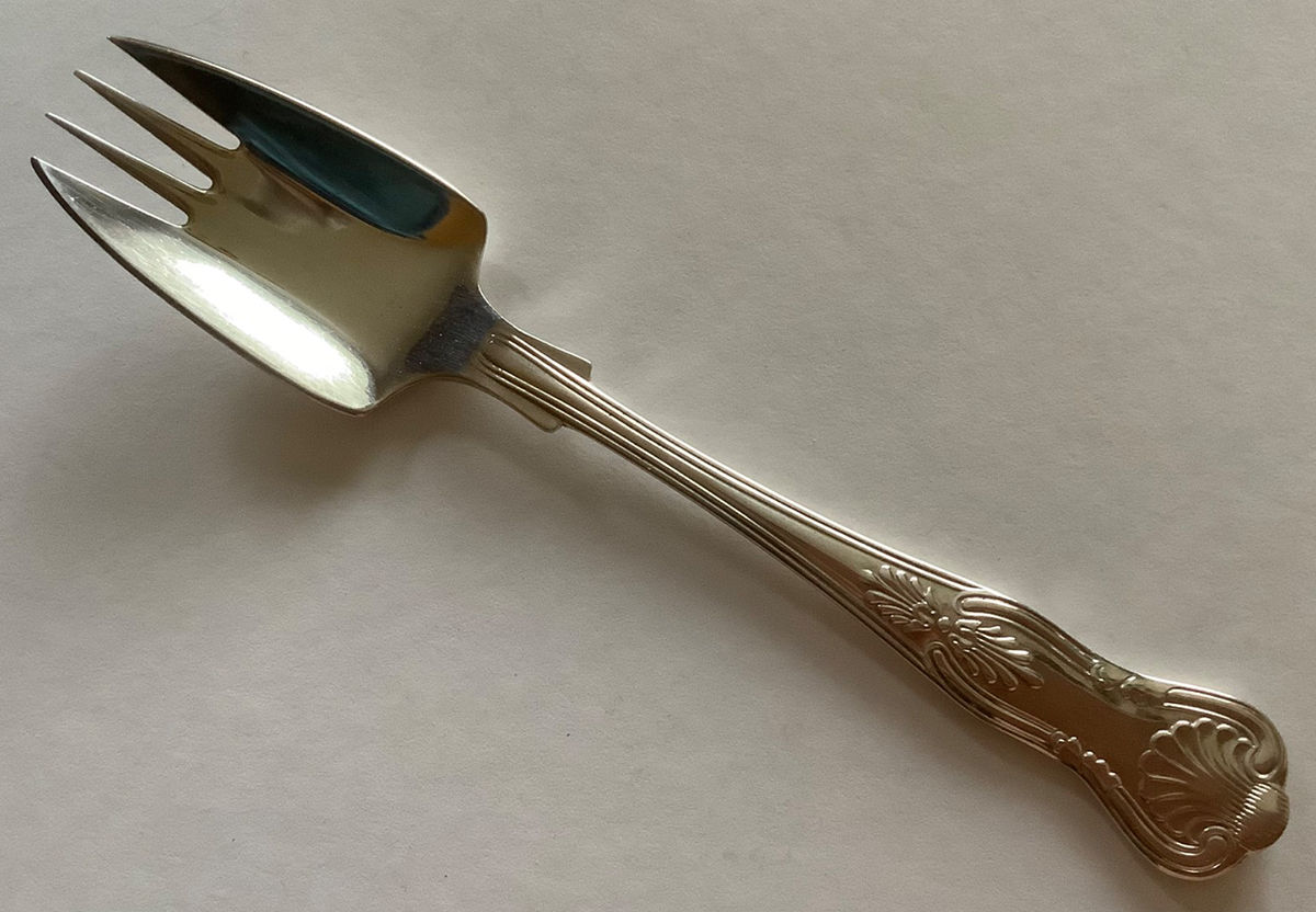 Kings (Silverplate) Dessert Fork by Sheffield Original-1