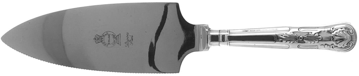 Kings (Silverplate) Pie & Cake Server with Stainless Blade by Sheffield Original-1