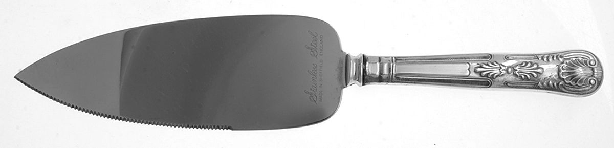 Kings (Silverplate) Pie Server with Stainless Blade by Sheffield Original-1
