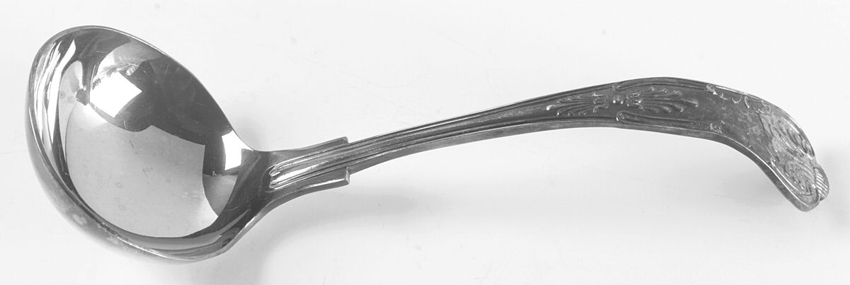 Kings (Silverplate) Solid Piece Cream Ladle by Sheffield Original-1