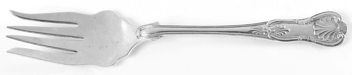 Kings (Silverplate) Solid Salad Serving Fork by Sheffield Original-1