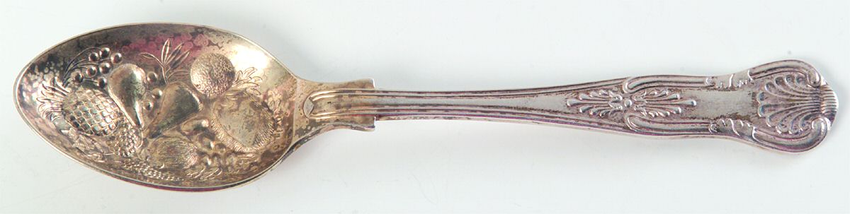 Kings (Silverplate) Teaspoon with Decorated Bowl by Sheffield Original-1
