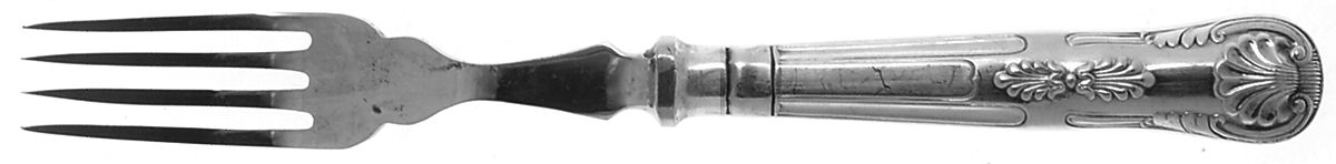 Kings (Silverplate) Individual Hollow Fish Fork, Stainless Tines by Sheffield Original-1