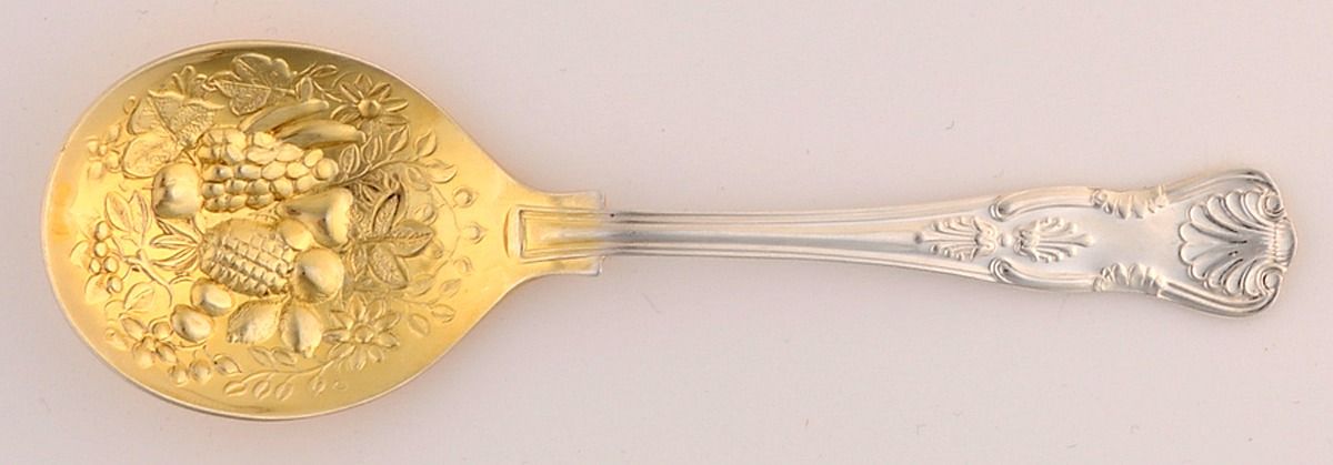 Kings (Silverplate) Solid Bon Bon Spoon by Sheffield Original-1