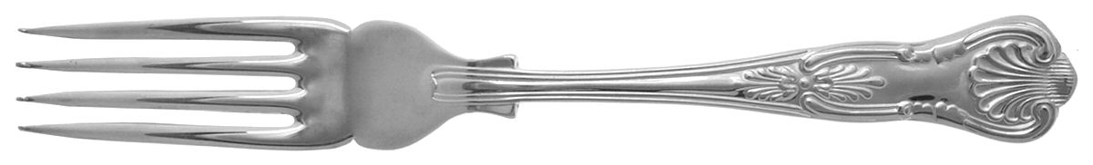 Kings (Silverplate) Individual Solid Fish Fork by Sheffield Original-1
