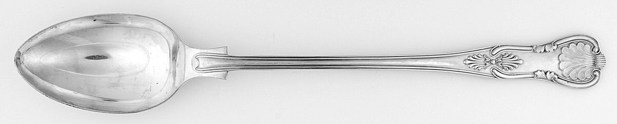 Kings (Silverplate) Large Solid Dressing Spoon by Sheffield Original-1