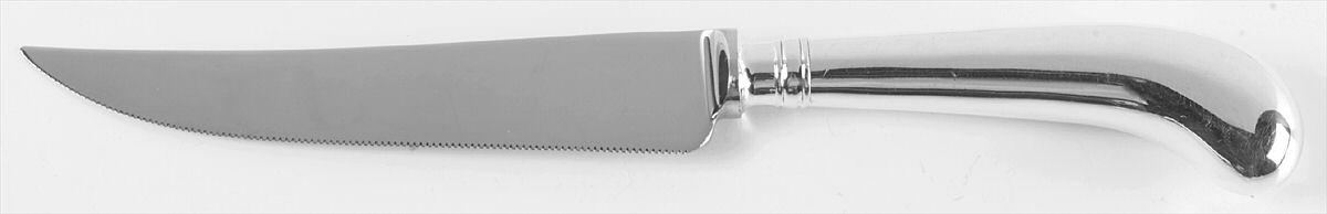 Rattail (Silverplate) Individual Pistol Handle Steak Knife by Sheffield Original-1