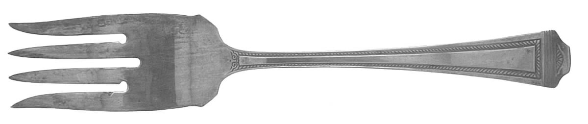 Sheffield Plate Five (Silverplate) Medium Solid Cold Meat Serving Fork by Sheffield Plate -1