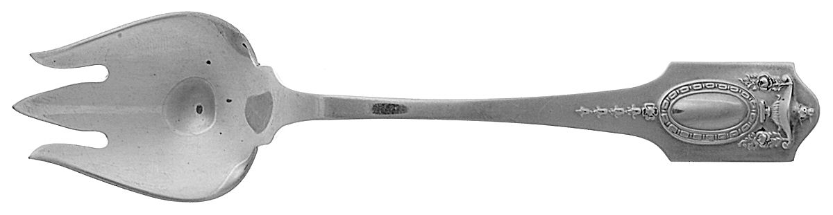 Adam (Sterling, 1909, No Monograms ) Ice Cream Fork by Shreve Silver-1