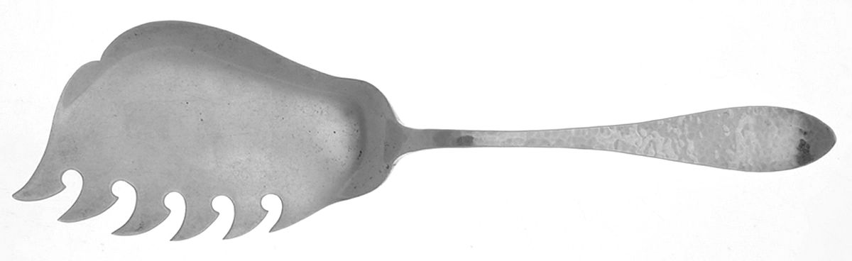 Antique (Sterling, 1904) Solid Macaroni Server by Shreve Silver-1