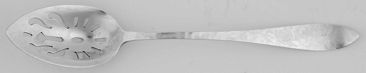 Antique (Sterling, 1904) Pierced Bowl Short Handle Olive Spoon by Shreve Silver-1