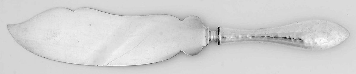 Antique (Sterling, 1904) Large Ice Cream Slicer with Silverplate Blade by Shreve Silver-1