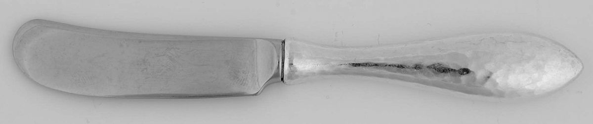 Antique (Sterling, 1904) Butter Spreader Hollow Hdl-Paddle/Stainless Blade by Shreve Silver-1