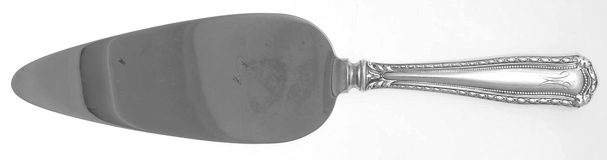 Marie Louise (Sterling, 1915) Pie Server with Stainless Blade by Shreve Silver-1