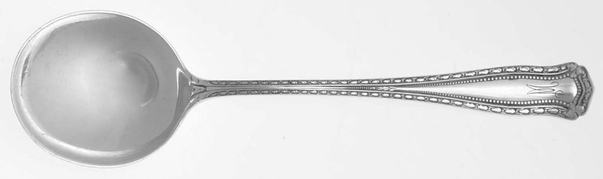 Marie Louise (Sterling, 1915) Round Bowl Soup Spoon (Cream Soup) by Shreve Silver-1