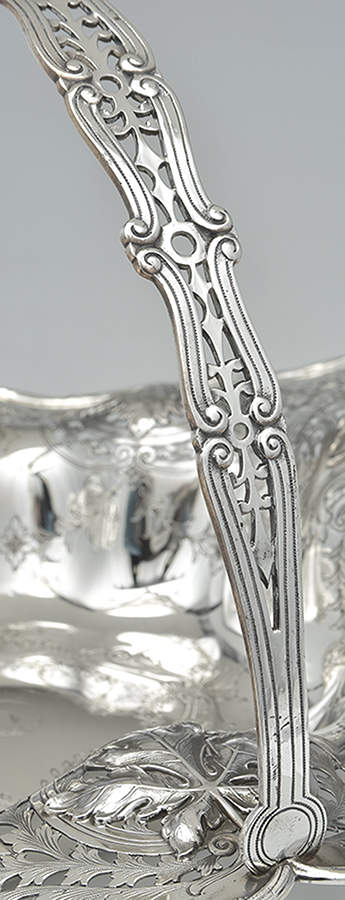 Sterling Hollowware Sterling Handled Centerpiece Basket by Shreve Silver-3