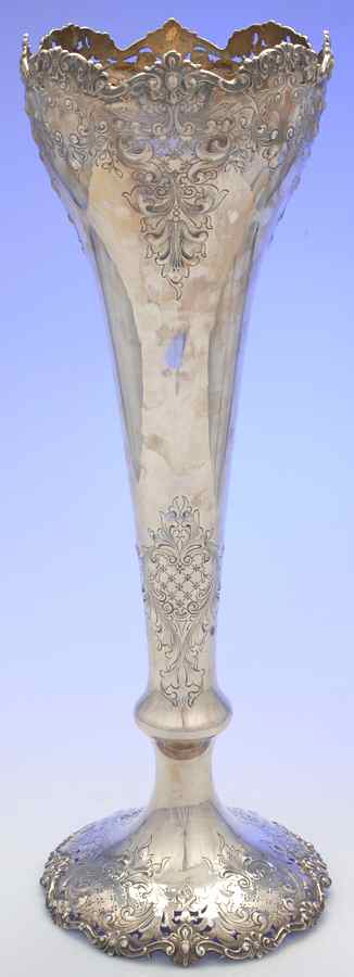 Sterling Hollowware Sterling Trumpet Vase by Shreve Silver-1