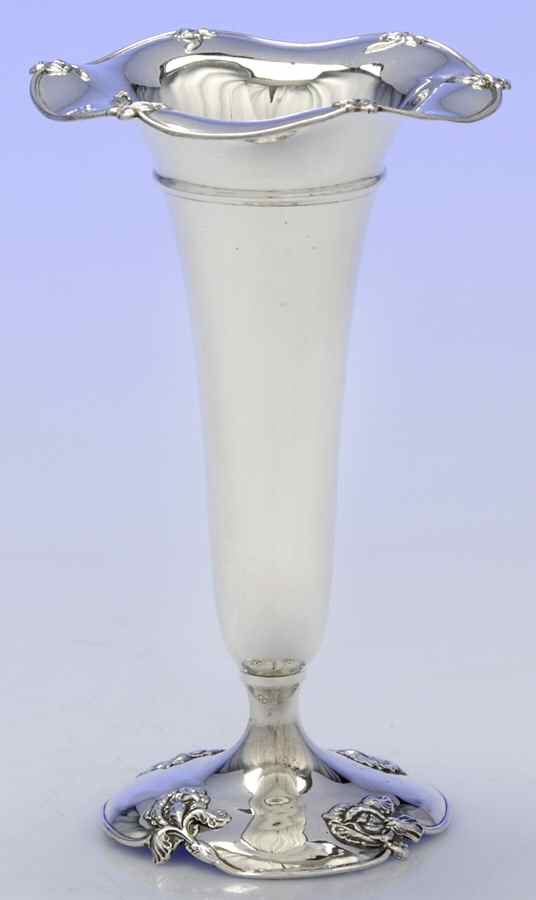 Sterling Hollowware 6" Vase by Shreve Silver-1