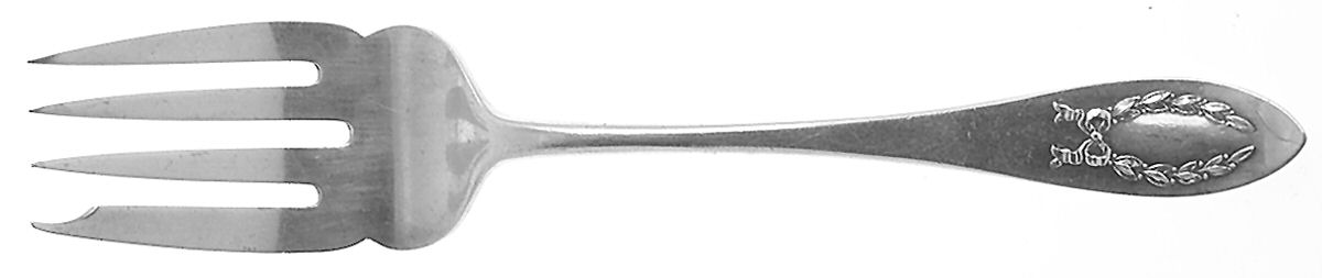 Napoleonic (Sterling, 1905) Small Solid Cold Meat Serving Fork by Shreve Silver-1