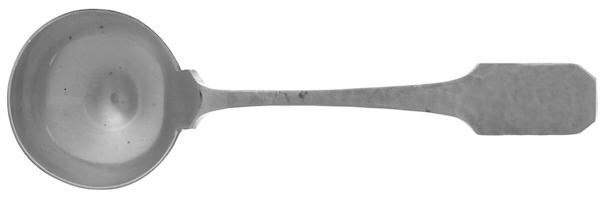 Norman Hammered (Sterling, 1909) Round Bowl Soup Spoon (Bouillon) by Shreve Silver-1