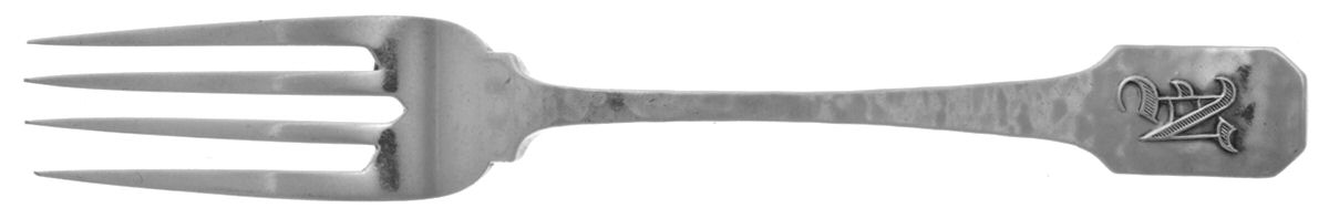 Norman Hammered (Sterling, 1909) Solid Youth Tea Fork by Shreve Silver-1