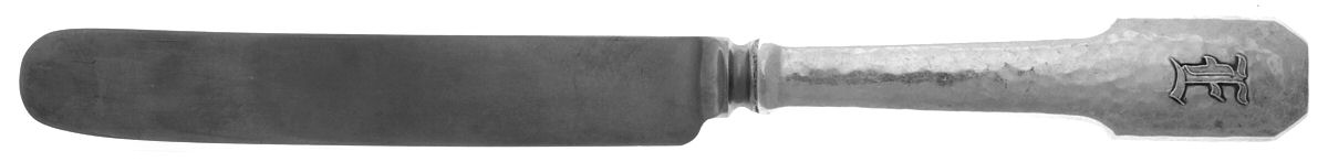 Norman Hammered (Sterling, 1909) Old French Hollow Knife with Bolster by Shreve Silver-1