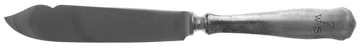 Ramona (Sterling, 1912, No Monograms) Individual Fish Knife with Stainless Blade by Shreve Silver-1