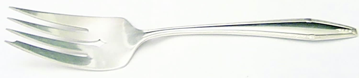 Formality (Sterling, 1942, No Monograms) Medium Solid Cold Meat Serving Fork by State House-1