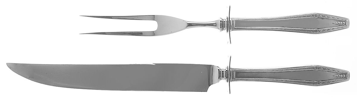 Formality (Sterling, 1942, No Monograms) Small Stainless Blade 2-Piece Steak Carving Set by State House-1