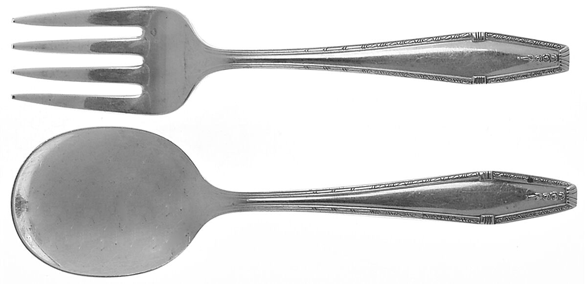Formality (Sterling, 1942, No Monograms) 2 Pc Baby Set (BF, BS) by State House-1
