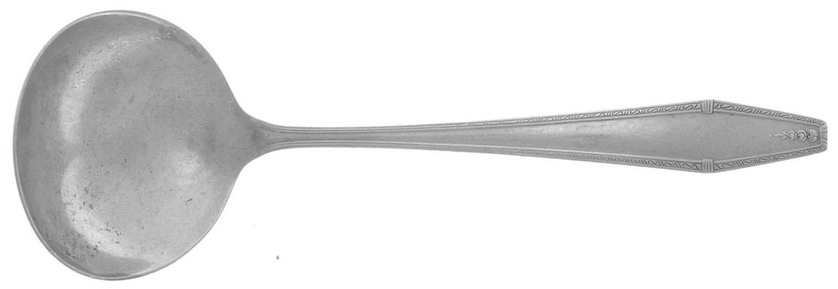 Formality (Sterling, 1942, No Monograms) Solid Gravy Ladle by State House-1