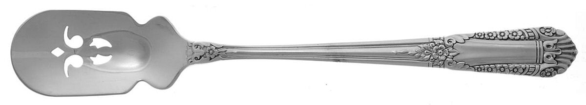 Inaugural (Sterling, 1942) Short Handled Olive Spoon with Pierced Bowl by State House-1