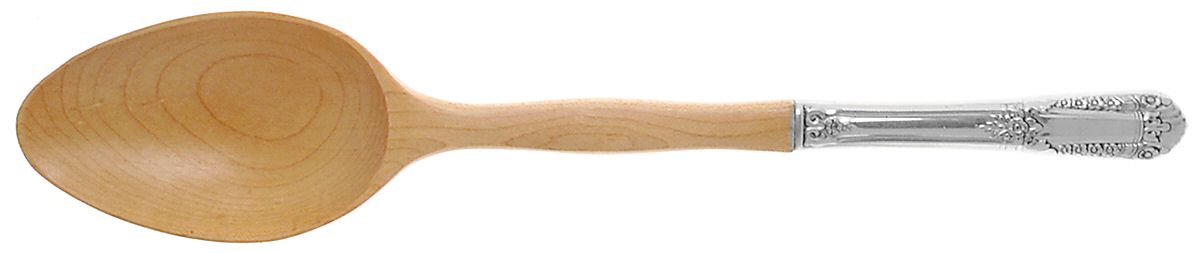 Inaugural (Sterling, 1942) Salad Serving Spoon with Wooden Bowl by State House-1