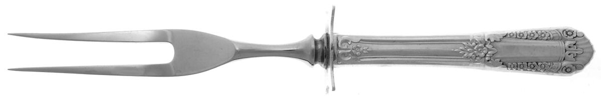 Inaugural (Sterling, 1942) Small Steak Carving Fork with Stainless Prongs by State House-1