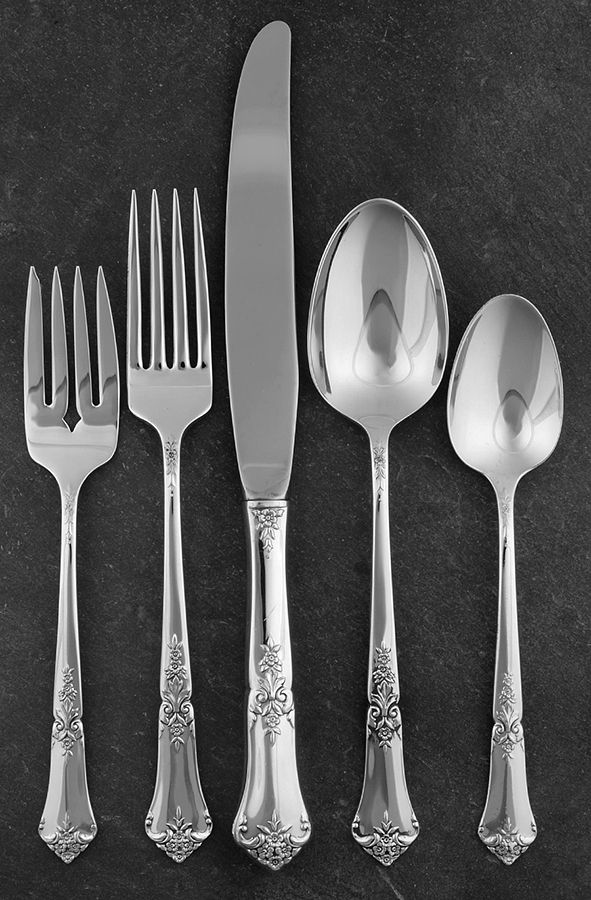 Stately (Sterling, 1948, No Monograms) 5 Piece Place Size Setting by State House-1