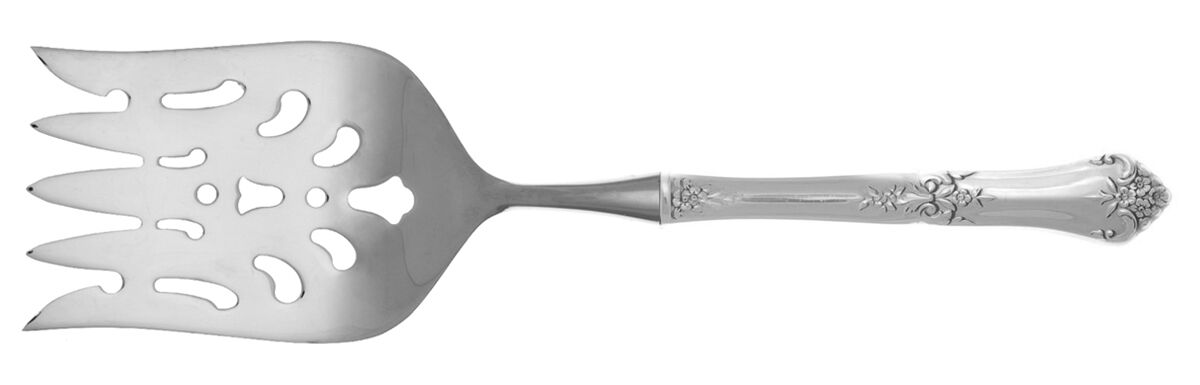 Stately (Sterling, 1948, No Monograms) Fish Serving Fork with Stainless Tines HC by State House-1