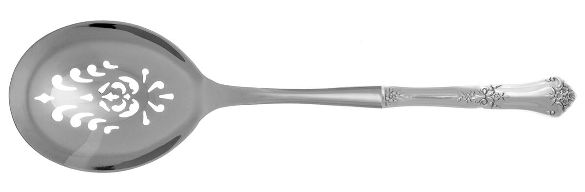 Stately (Sterling, 1948, No Monograms) Casserole Spoon with Pierced Stainless Bowl HC by State House-1