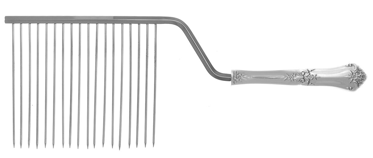 Stately (Sterling, 1948, No Monograms) Cake Breaker with Silverplate Prongs HC by State House-1