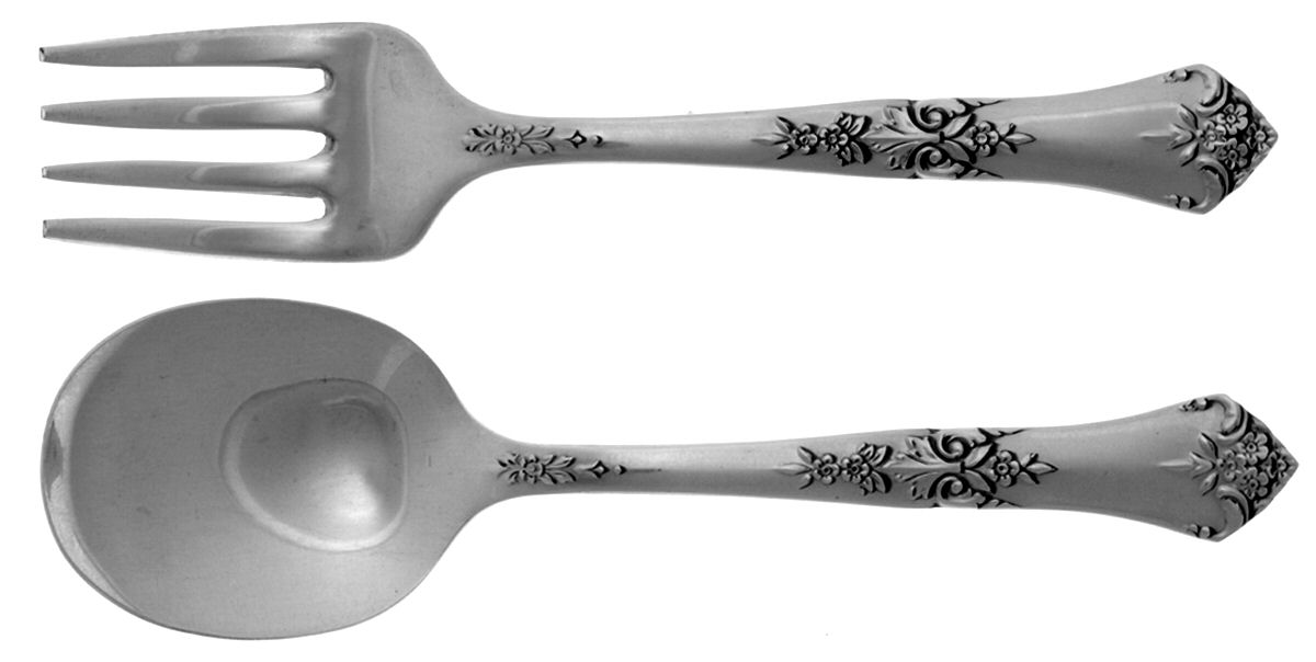 Stately (Sterling, 1948, No Monograms) 2 Pc Baby Set (BF, BS) by State House-1