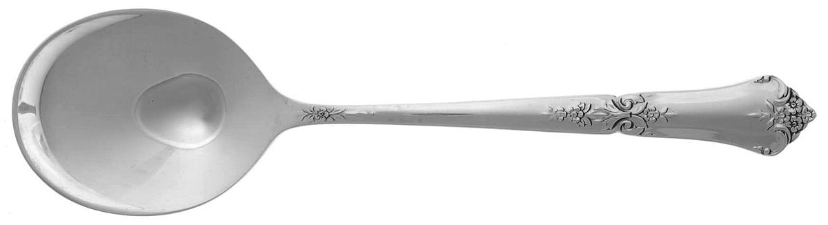 Stately (Sterling, 1948, No Monograms) Round Bowl Soup Spoon (Cream Soup) by State House-1