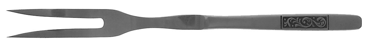 Elegance (Stainless) Small Steak Carving Fork with Stainless Prongs by Salem-1