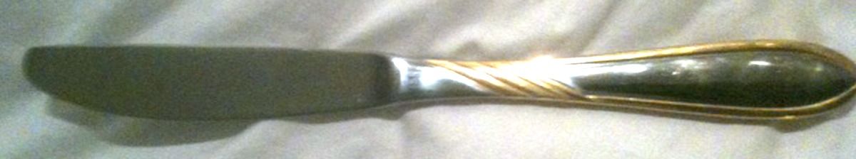 8500G (Stainless, Gold Accent) Modern Solid Knife by Carl John Schmidt-1