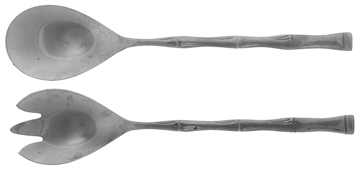 Bamboo (Stainless) (2 Pc) Solid Salad Set by Sunshine-1