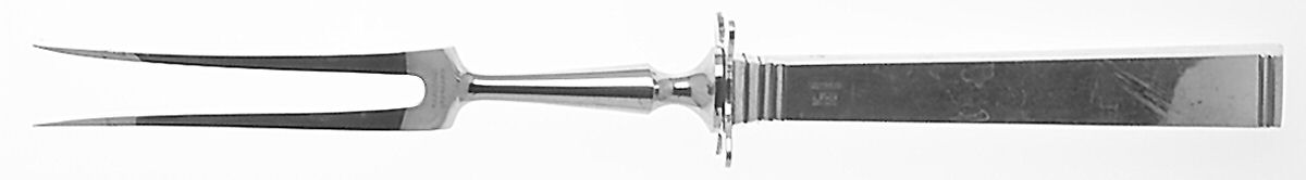 Funkis (Sterling) Small Steak Carving Fork with Stainless Prongs by Broderne W & S Sorensen-1