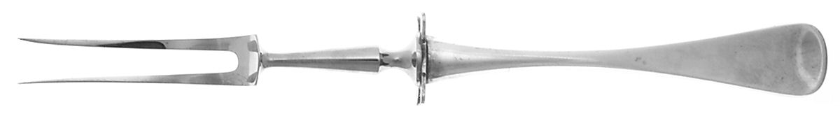 Patricia (Sterling) Lg Carving/Roast Fork-Stn Prong w/Sterling Guard by Broderne W & S Sorensen-1