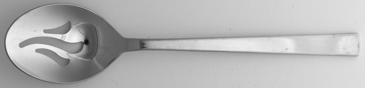 Alaska (Stainless) Pierced Solid Serving Spoon by Splendide-1