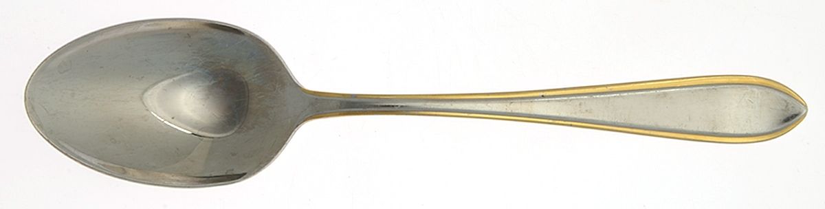 Carrera Gold (Stainless, Gold Accent) Place/Oval Soup Spoon by Splendide-1