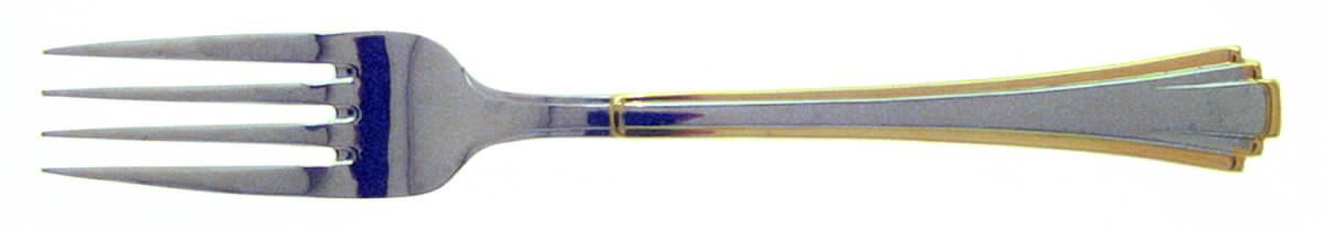 Mayfair Gold (Stainless, Gold Accent) Fork by Splendide-1